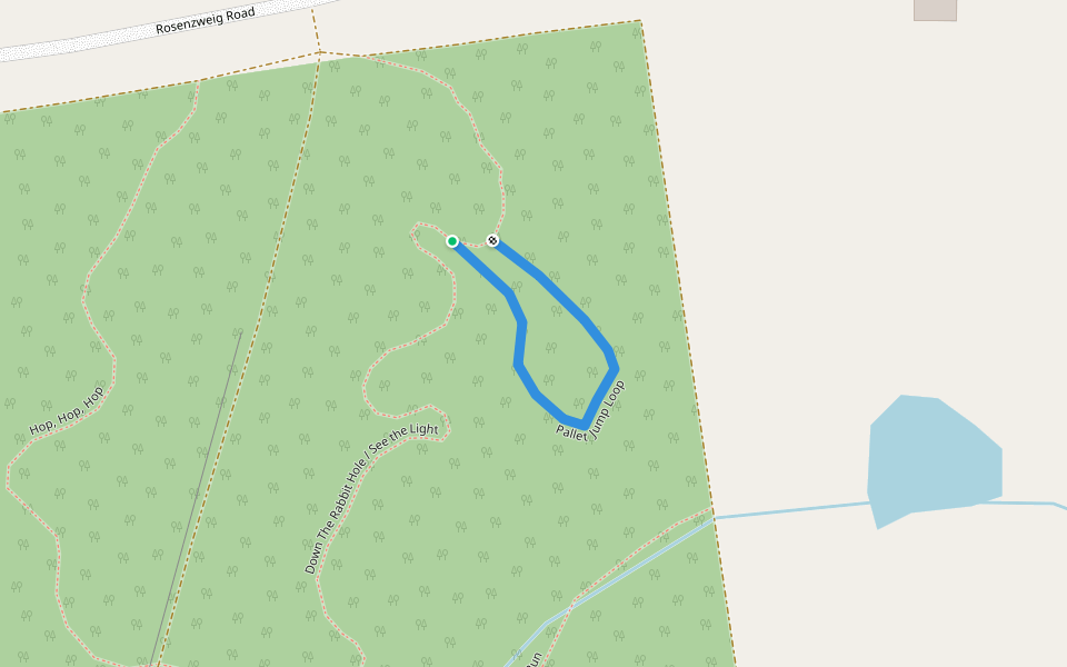Pallet Jump Loop walking route map in Williamstown