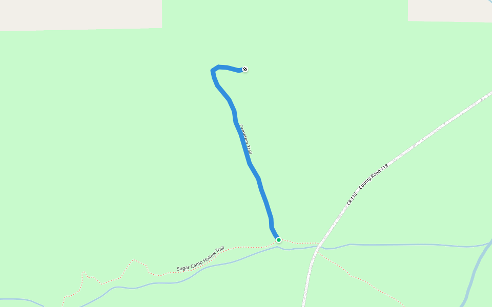 Cemetery Trail walking route map in Preston