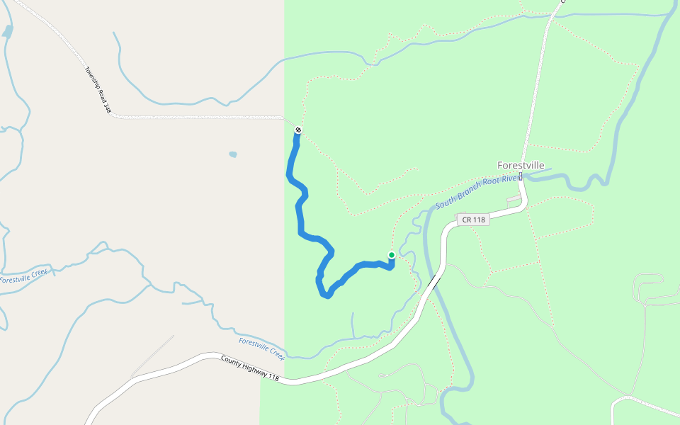 Oak Ridge Trail walking route map in Preston