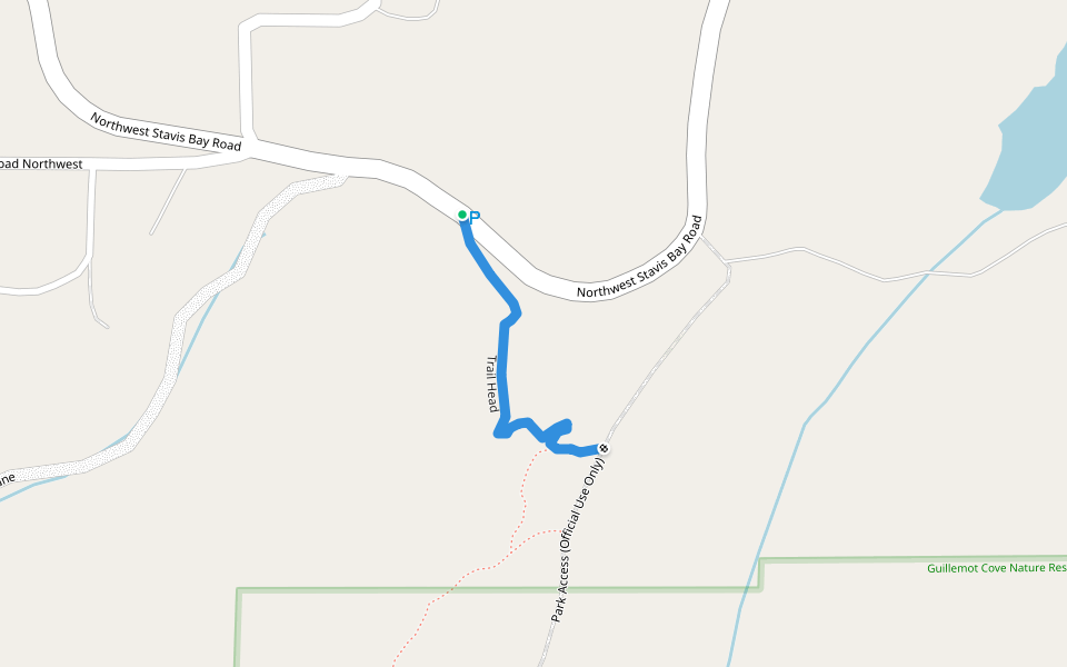 Trail Head walking route map in Seabeck