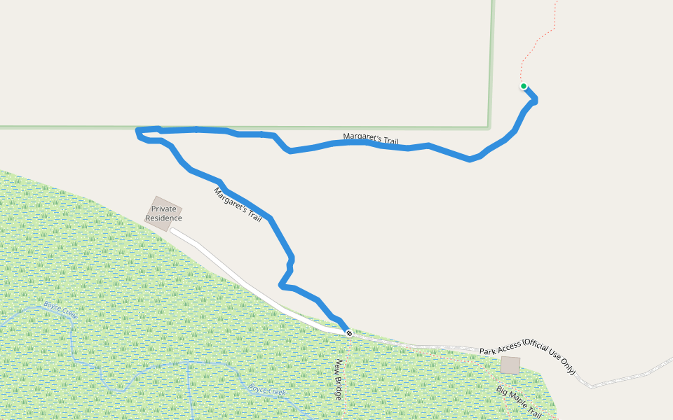 Margaret's Trail walking route map in Seabeck