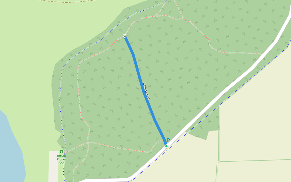 Schlossweg walking route map in Bosau