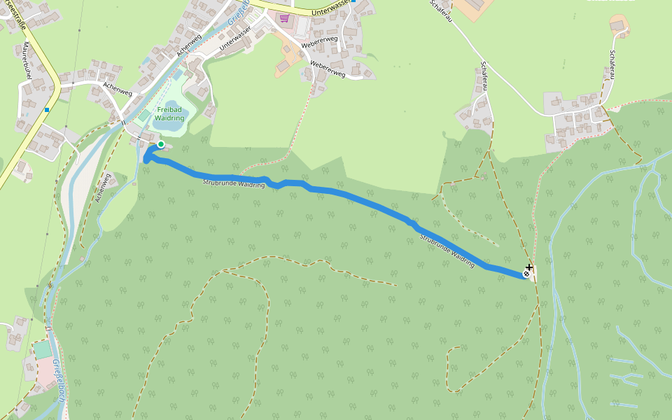 Strubrunde Waidring walking route map in Waidring