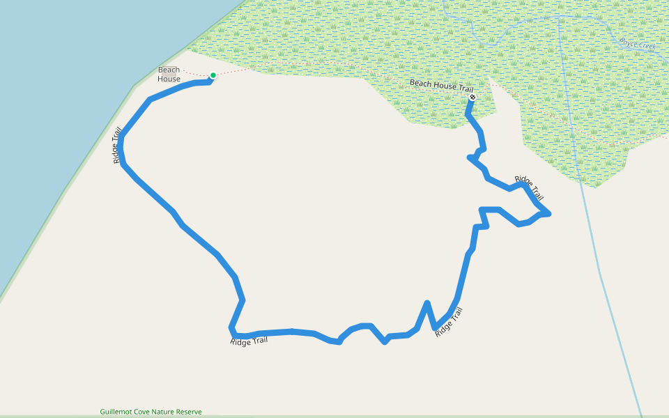 Ridge Trail walking route map in Seabeck