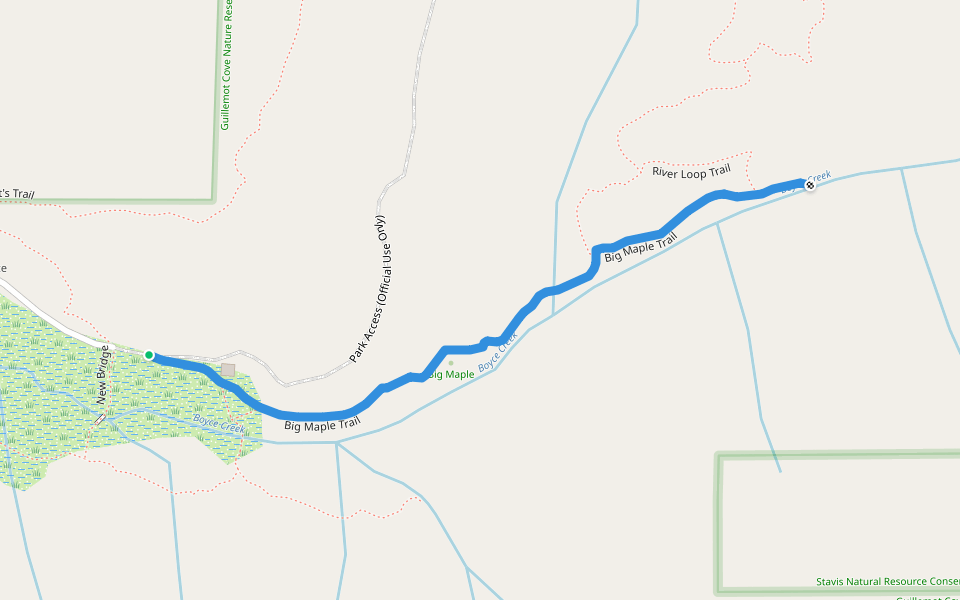 Big Maple Trail walking route map in Seabeck