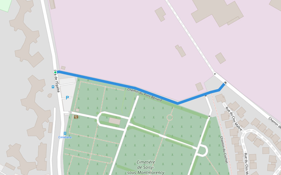 Chemin du Pont Bénard walking route map in Soisy-sous-Montmorency