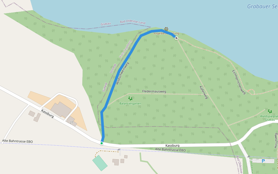 Wildschweinweg walking route map in Sülfeld