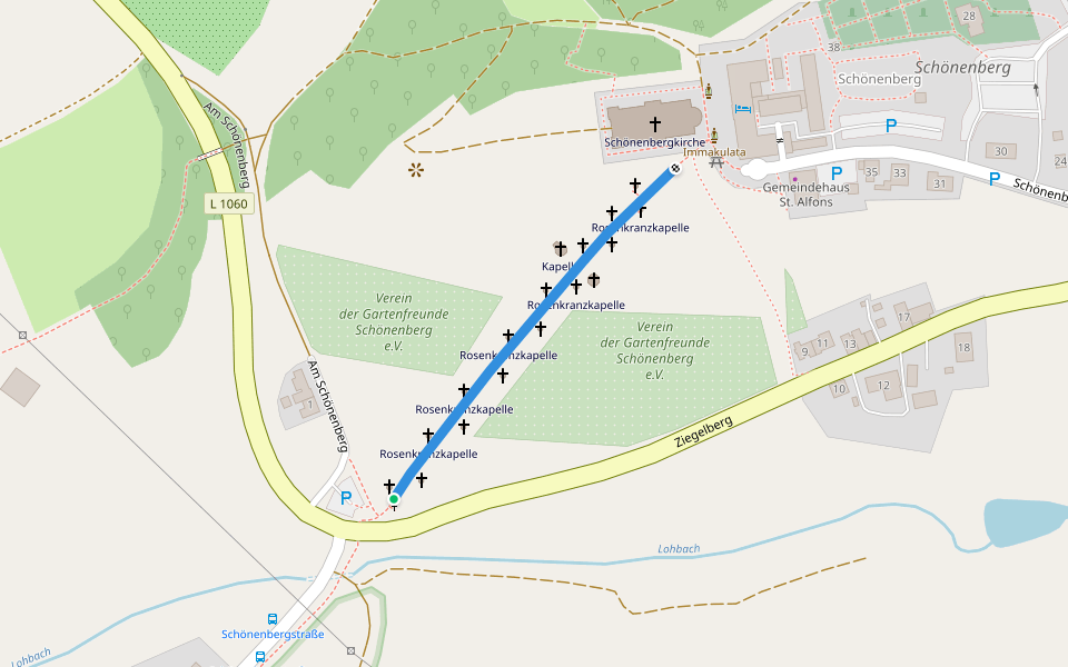 Schönenberg walking route map in Ellwangen (Jagst)