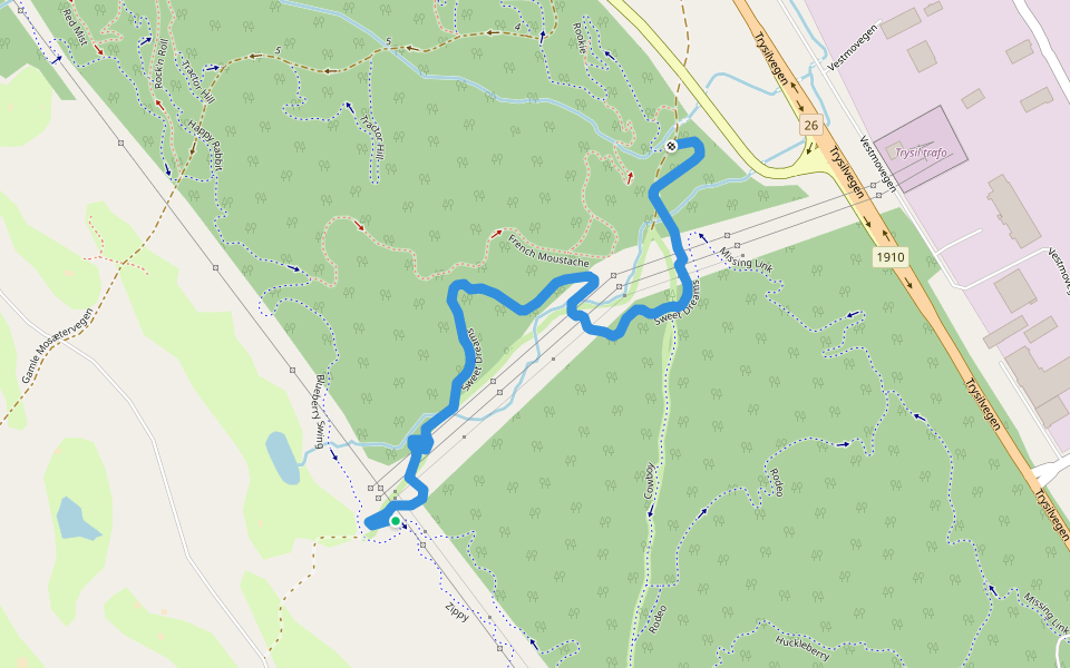 Sweet Dreams walking route map in Innbygda