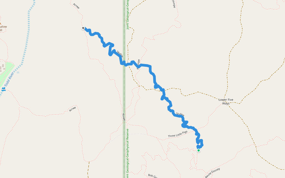 Skyline walking route map in East Side