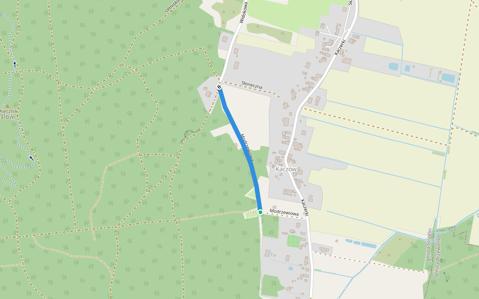 Modrzewiowa walking route map in Kuropatnik