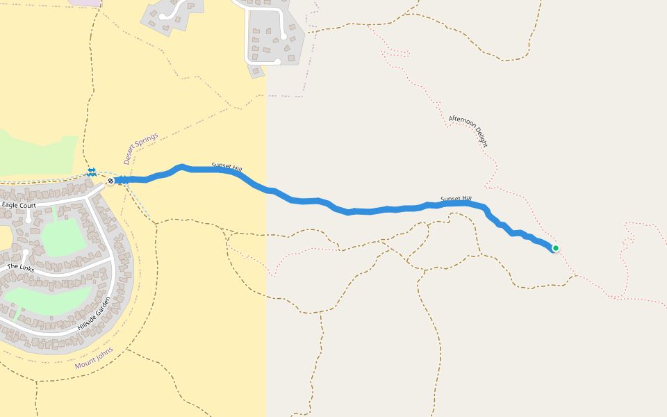 Sunset Hill walking route map in Sadadeen