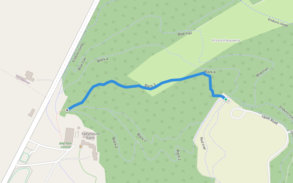 Black 3 walking route map in Wingfield Upper