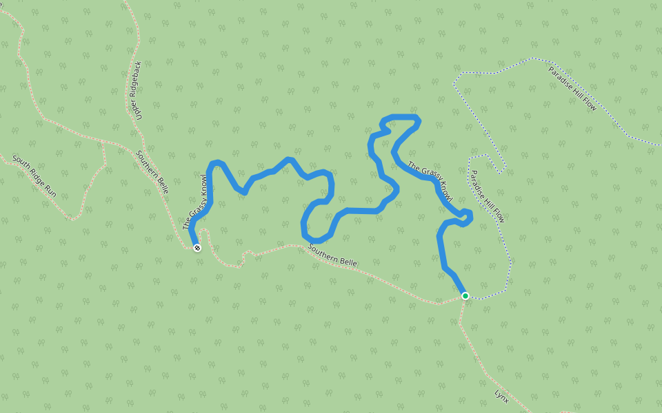 The Grassy Knowl walking route map in West Windsor