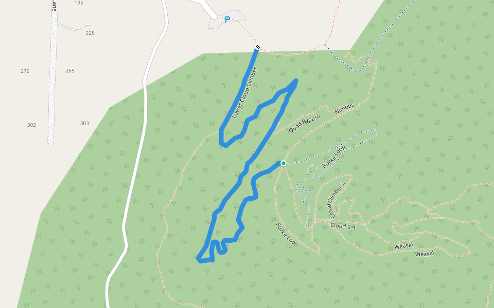 Lower Cloud Climber walking route map in West Windsor