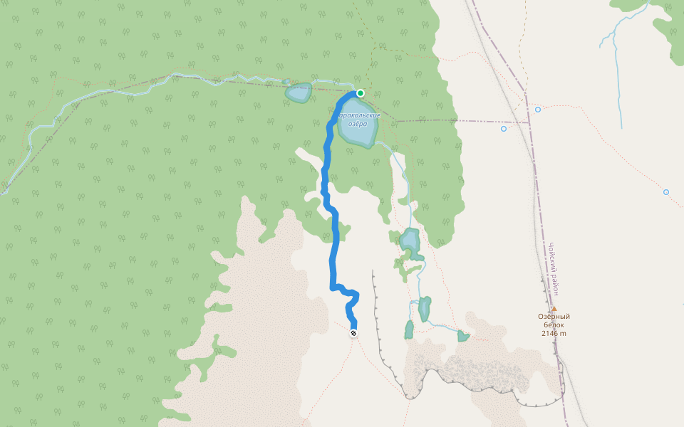 Тропа до замков walking route map in Karakol