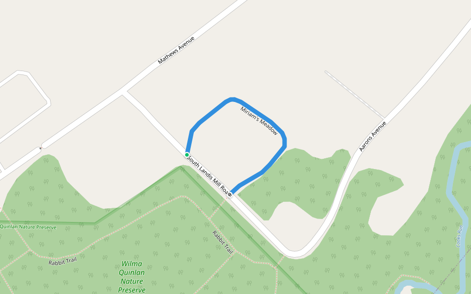 Miriam's Meadow walking route map in New Britain