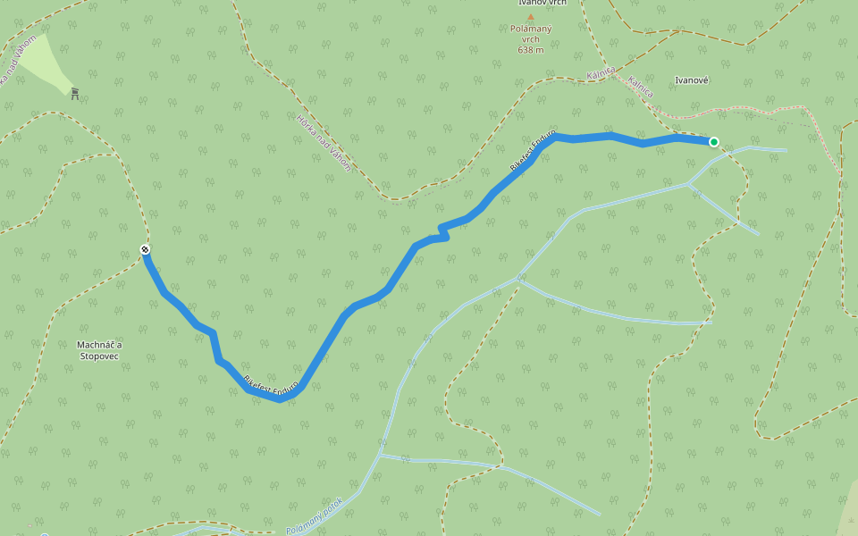 Bikefest Enduro walking route map in Kálnica