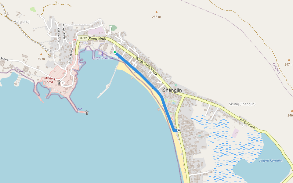 Shëtitorja Wilson walking route map in Velë