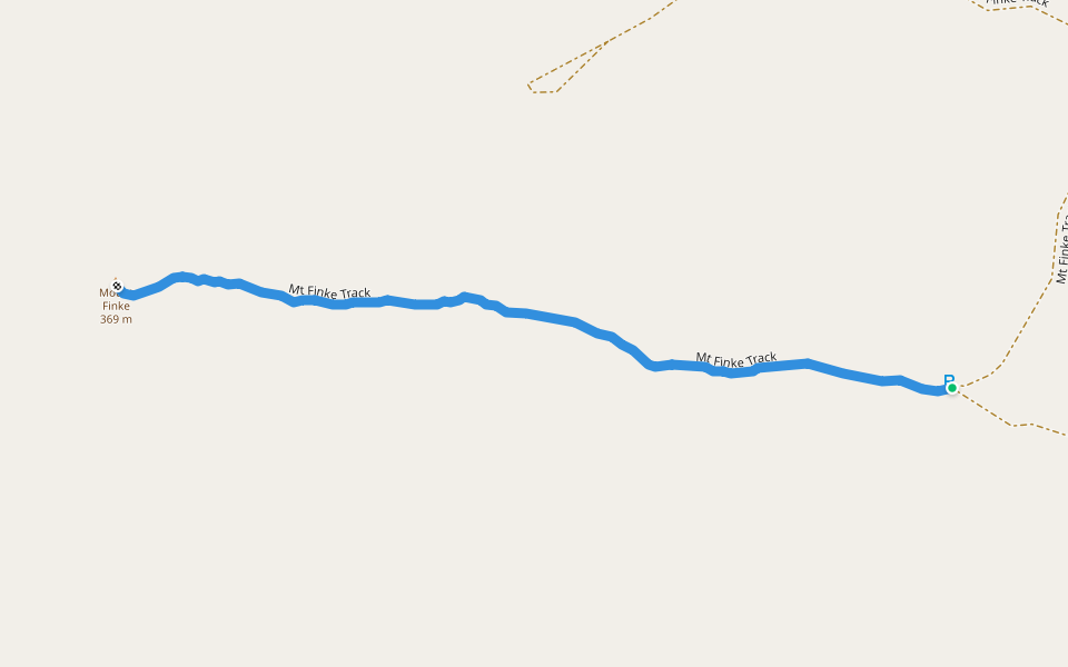 Mt Finke Track walking route map in Yellabinna