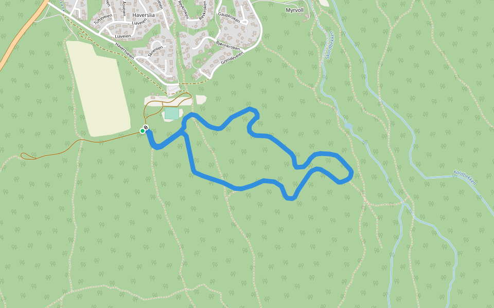 Lysløypa walking route map in Tynset