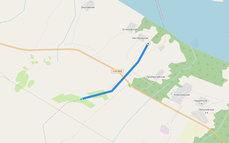 гр. посёлок walking route map in Chashchinskaya