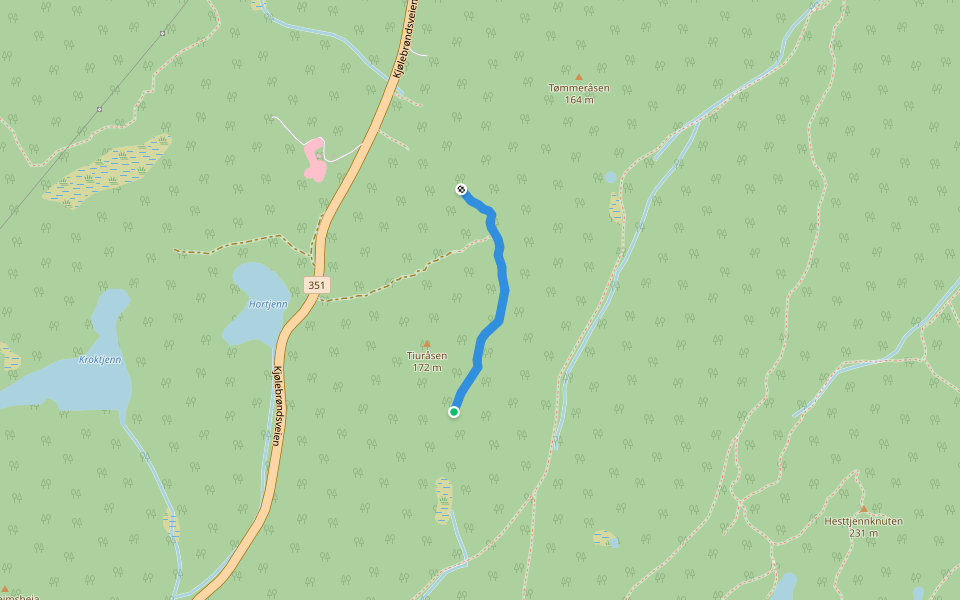 Gammel sti walking route map in Sannidal