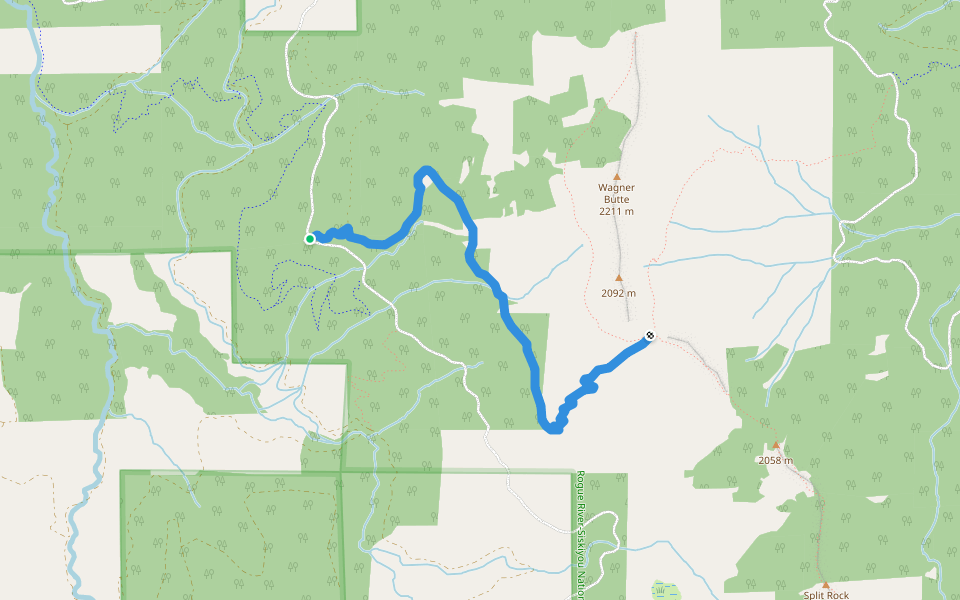 Wagner Butte Trail #972 walking route map in Talent