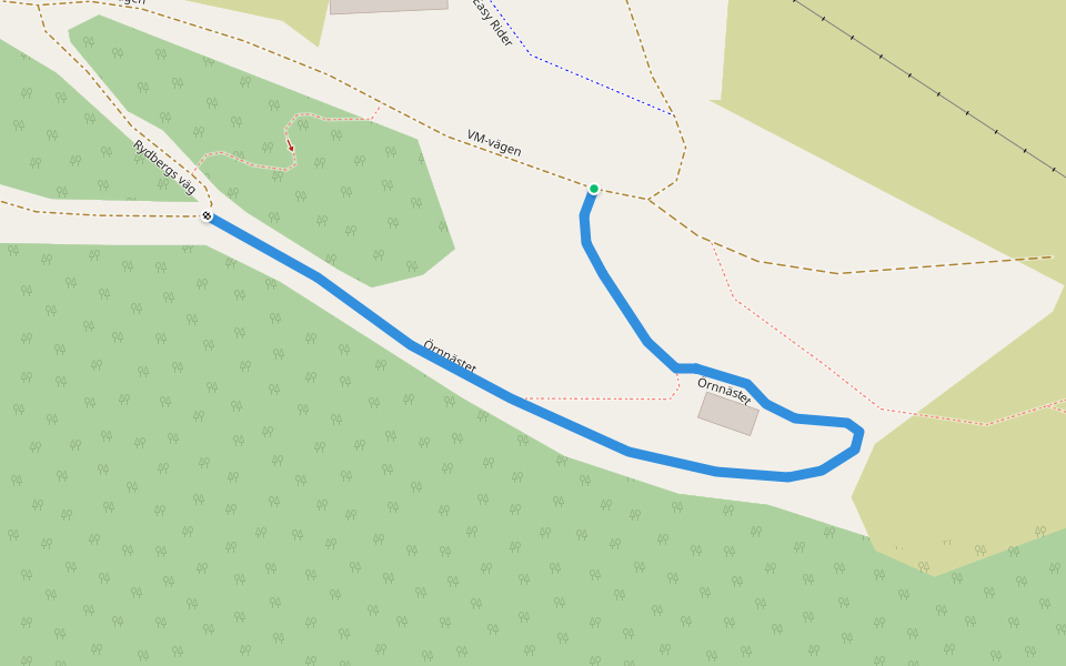 Örnnästet walking route map in Gevåg