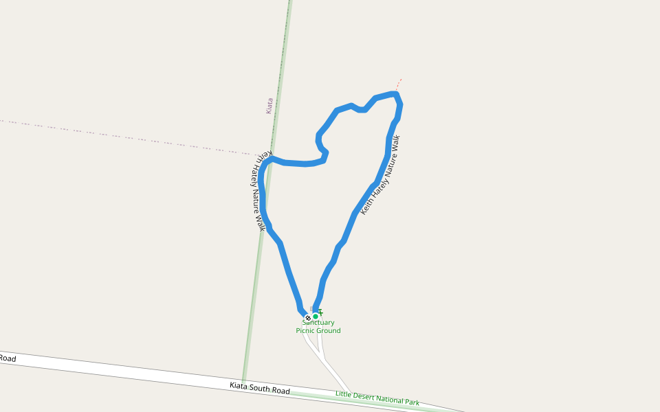 Keith Hately Nature Walk walking route map in Little Desert