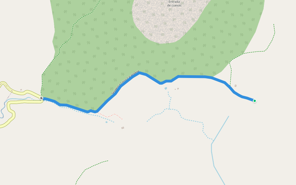 Sendero a Cerro Cacalotepe walking route map in Comayagua