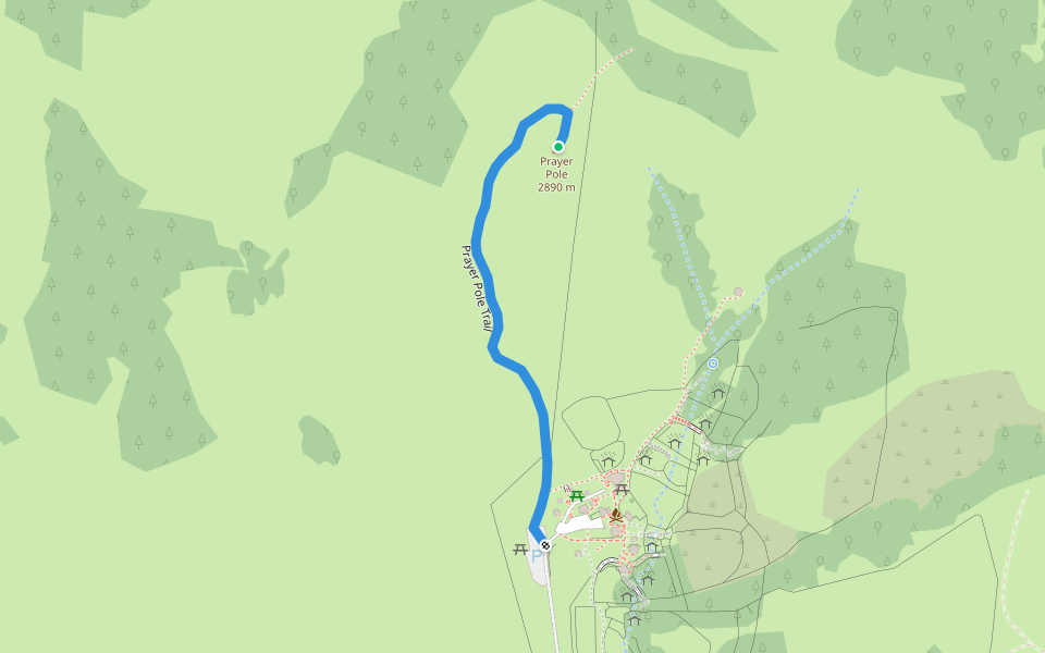 Prayer Pole Trail walking route map in Westcliffe