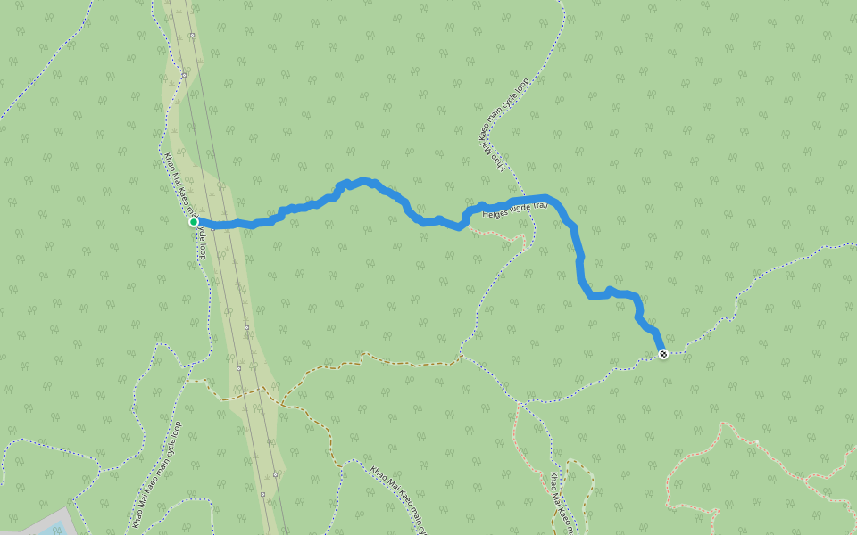 Helges Rigde Trail walking route map in Tambon Khao Mai Kaeo