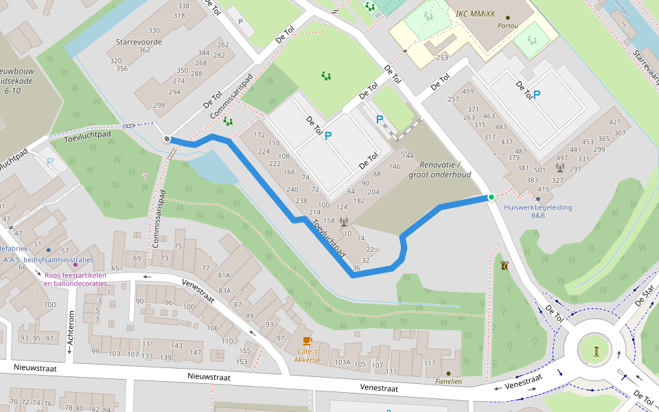 Toevluchtpad walking route map in Leidschendam