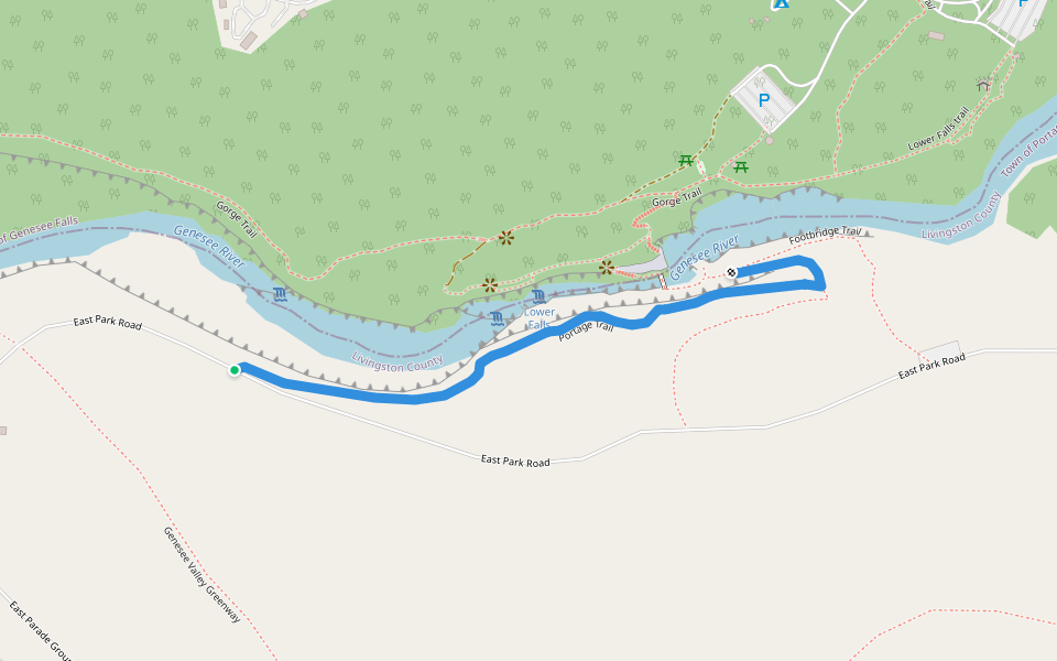Portage Trail walking route map in Hunt
