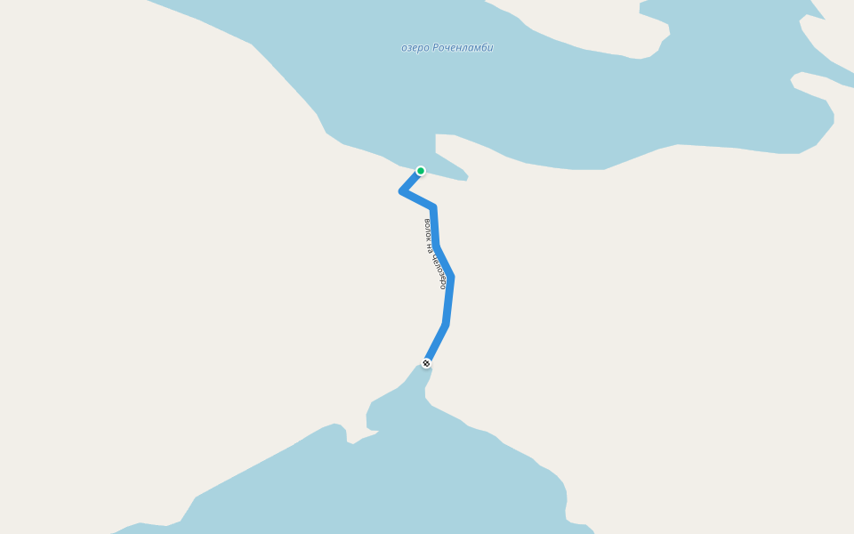 волок на Челозеро walking route map in Kirki