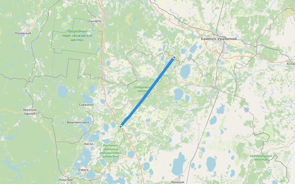 граница/разрыв ВУРС walking route map in Allaki