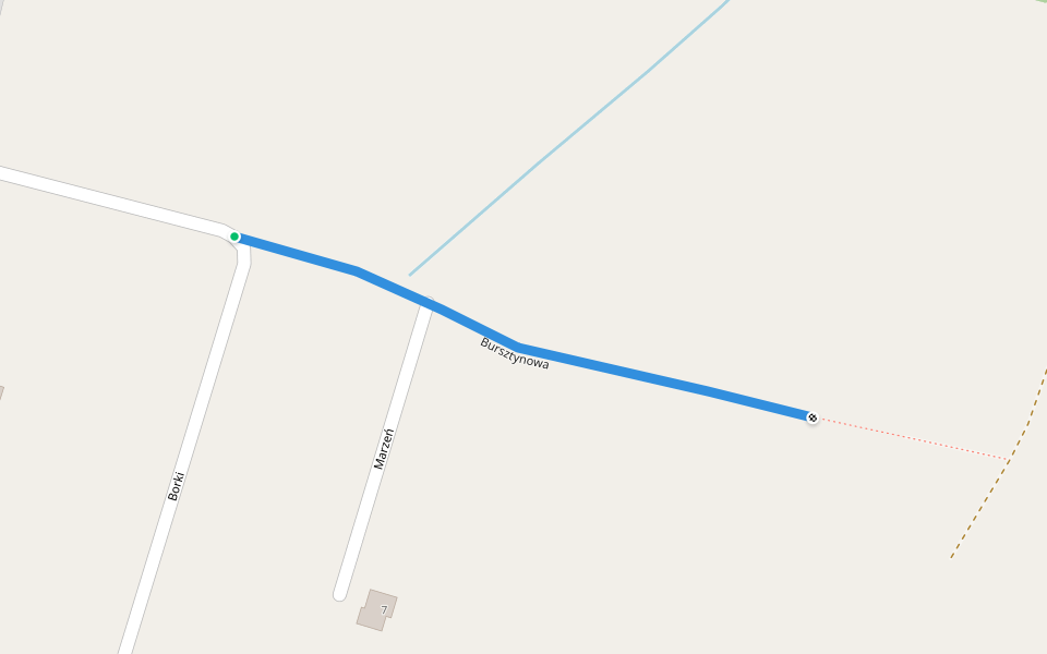 Bursztynowa walking route map in Zgłobice