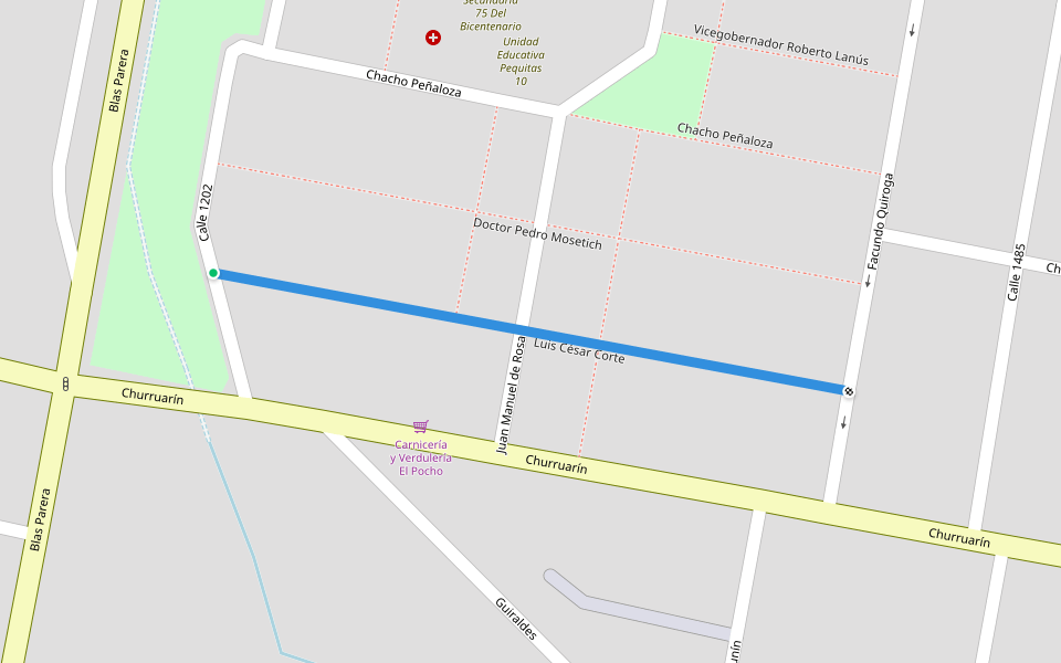 Luis César Corte walking route map in Paraná