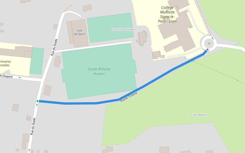 Ruelle Trilaine walking route map in Signy-le-Petit