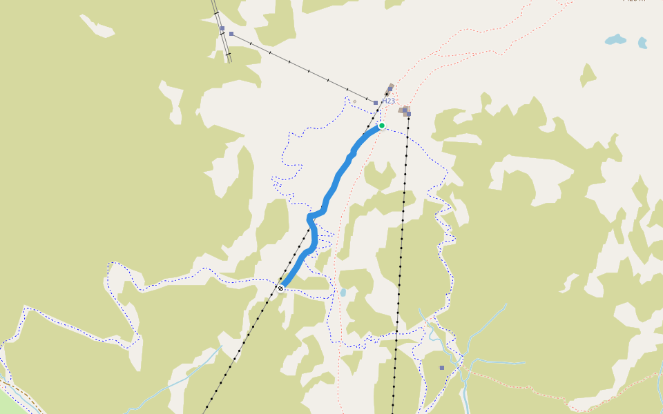 Hällride walking route map in Åre