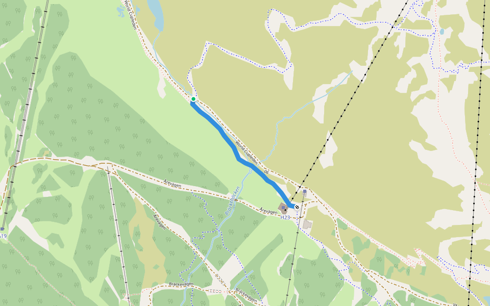 Rödkullestigen walking route map in Åre