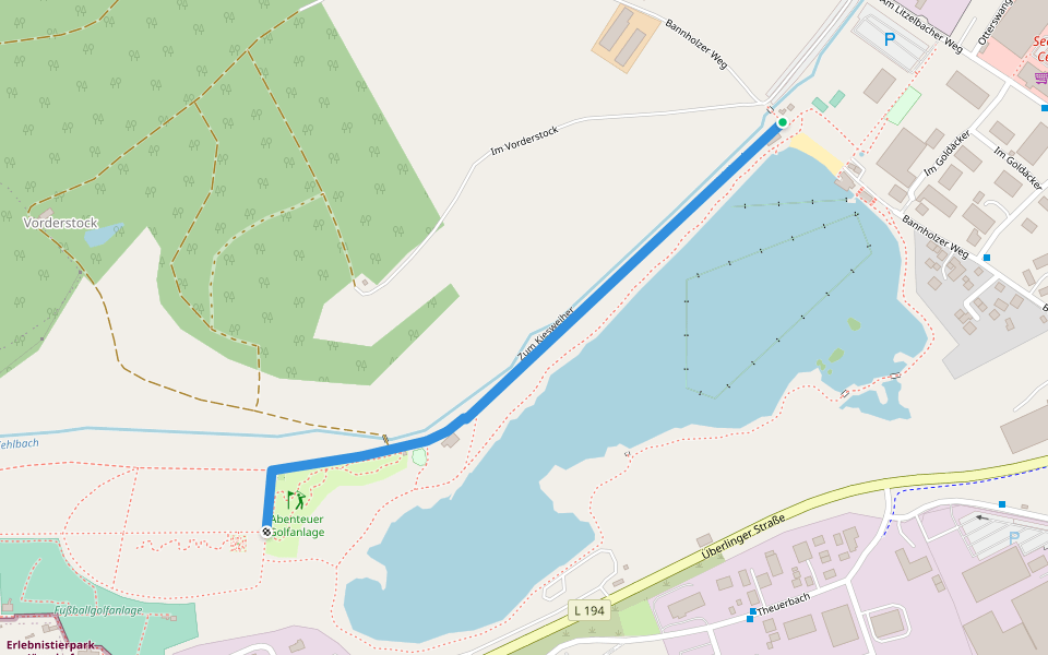 Zum Kiesweiher walking route map in Pfullendorf