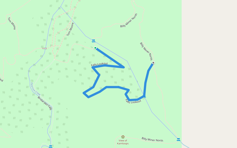 Falls Lookout Walking And Running Trail Kamloops, British Columbia Pacer