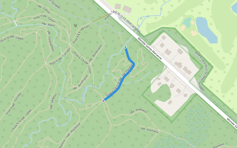 Piste 6,7,8,9,10 VM - Ste-Thérèse walking route map in Mirabel