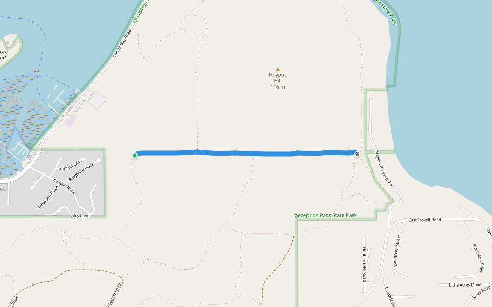 Fireside Trail walking route map in Oak Harbor