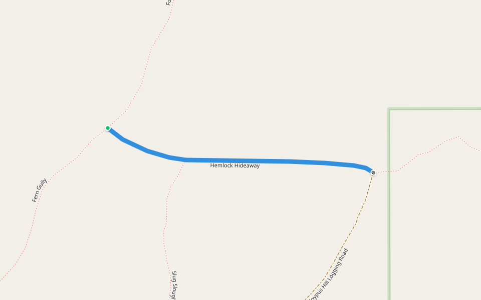 Hemlock Hideaway walking route map in Oak Harbor