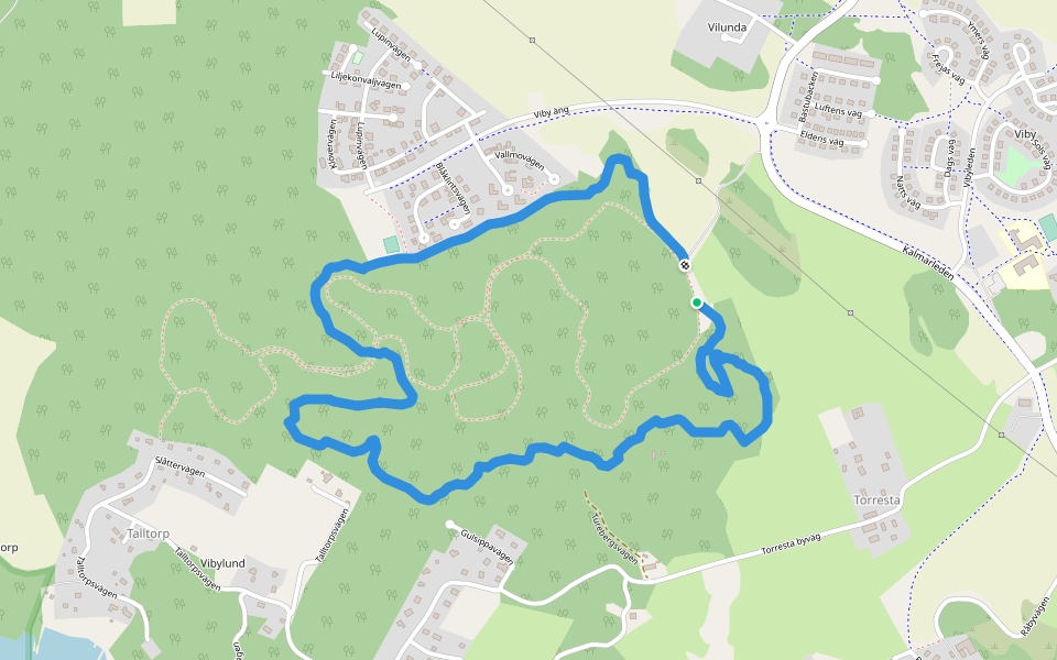 Vibyspåret MTB walking route map in Bålsta