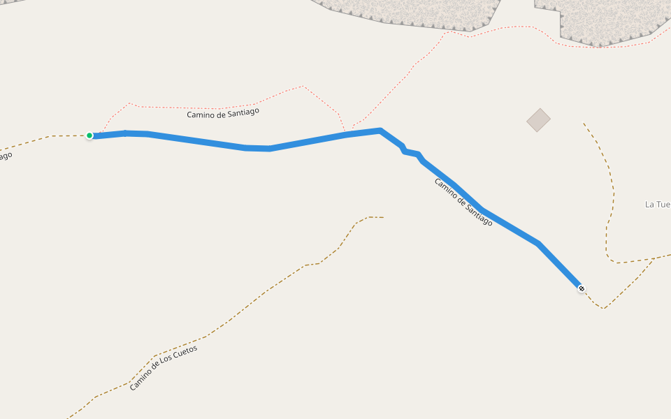 Camino de Santiago walking route map in Caravia