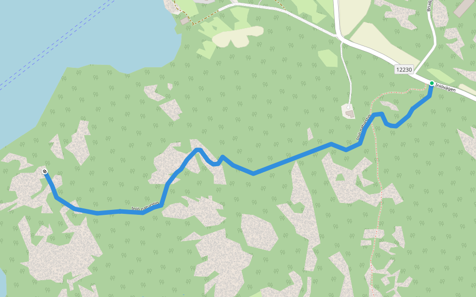 Iniö naturstig walking route map in Skagen